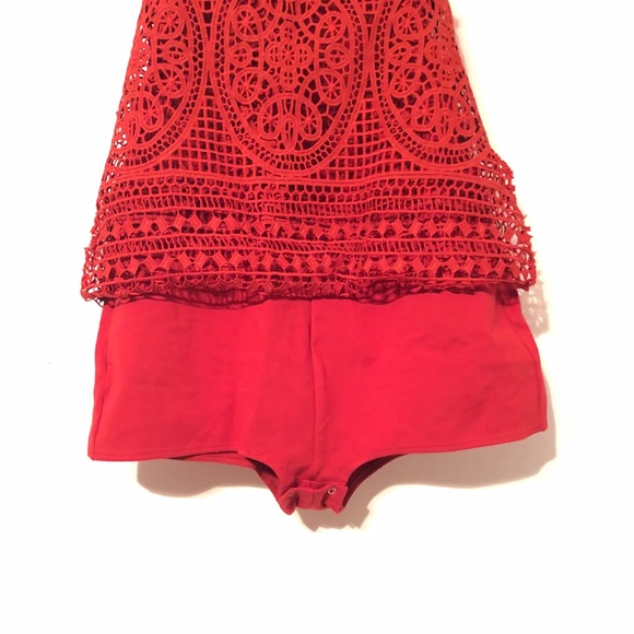 Lovers + Friends Blush Crochet Shift Dress, Red, Women's Medium NWT - Picture 8 of 15